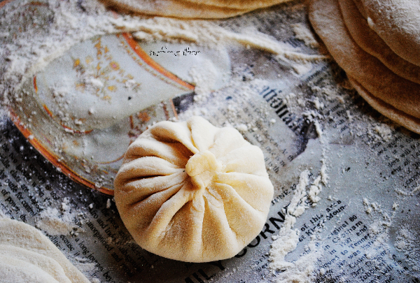 Khinkali. A Georgian symbol of the sun