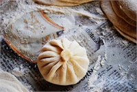 Khinkali. A Georgian symbol of the sun